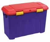 04 azul BAÚL XL Caja de plástico de tamaño grande con tapa y cierres