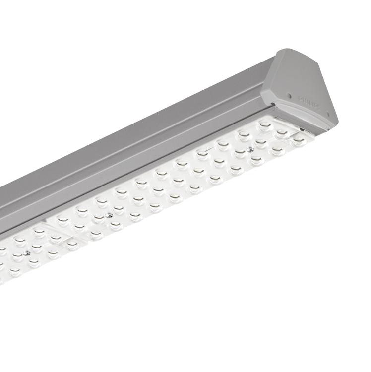 Características Paneles de LED de potencia media; unidad de LED intercambiable Eficiencia hasta 138 lm/w Bandejas de equipos LED para carriles T5 y TL-D (flujo luminoso elevado); bandejas de equipos