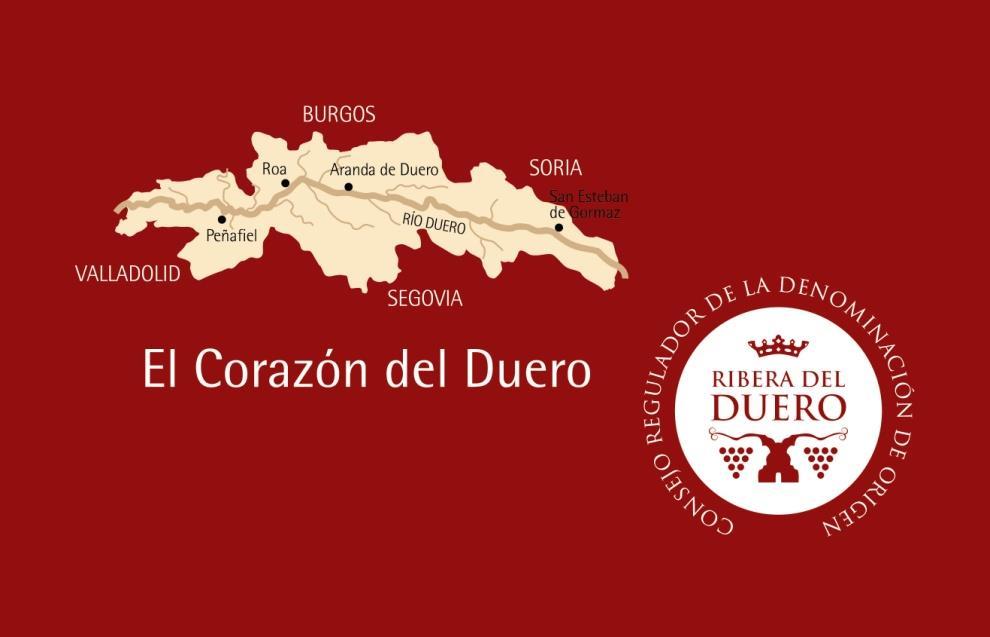 D.O. RIBERA DEL DUERO Provincias de Soria, Burgos, Segovia y Valladolid. Valle del Duero.