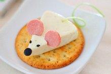 Robot -pan de caja -queso panela -zanahoria -jitomate -calabaza -uva Gato -pan de