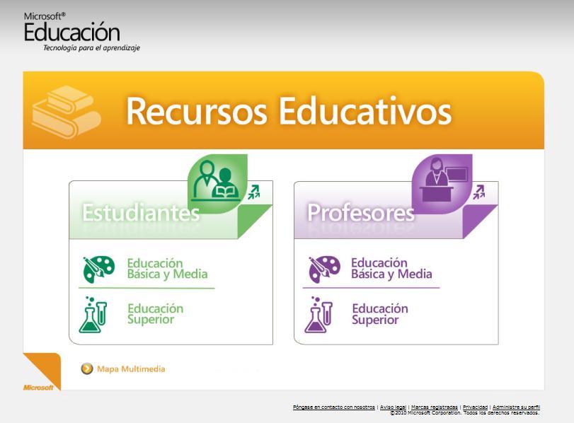 Educación Recursos educativos gratuitos en línea http://www.microsoft.