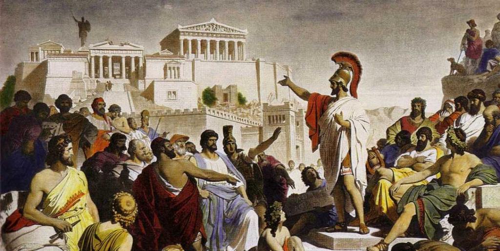 GRECIA Y LA DEMOCRACIA El término democracia signica gobierno del pueblo y surgio en la ciudad de Atenas en el siglo v a. C. Fue una alternativa al gobierno de una sola persona, como el rey.