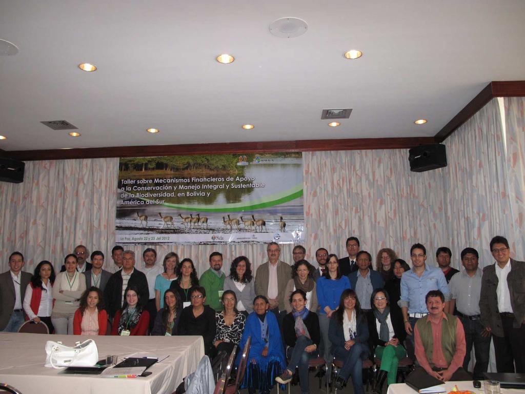 Diálogos de Finanzas para la Biodiversidad Taller Regional de Herramientas Financieras para la Conservación en América del Sur-La Paz, Bolivia 22-23 Agosto/2012 CDB, Ministerio de Relaciones