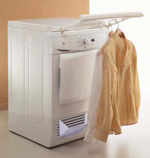El panel inferior desvía el aire caliente hacia las prendas ubicadas en la rejilla superior, secando de la forma más suave todo tipo de tejidos, incluso los más delicados.