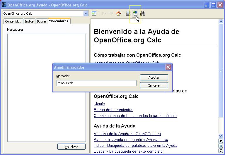 del menú contextual seleccionamos la opción Borrar. 1.Pulse con el ratón en Ayuda / Ayuda de OpenOffice. 2.