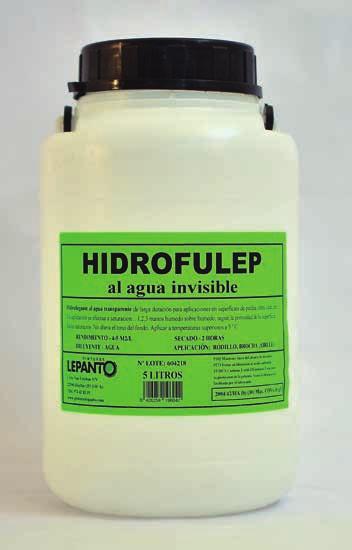 8 HIDROFULEP Hidrofugante al agua incoloro de larga duración para aplicación en superficies verticales porosas.