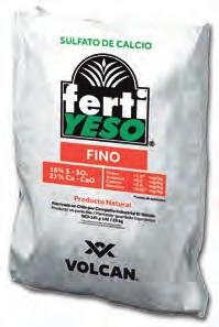 FERTIYESO Fino Producto de rápida acción, ideal para plantaciones de todo tipo, acondicionamiento de suelos, incorporado durante la preparación de suelo y sobre hilera de huertos establecidos.