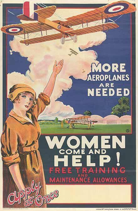 El papel de la mujer cambió drásticamente desde la Primera Guerra Mundial. Se les tuvo que pedir ayuda durante la guerra ante la necesidad de mano de obra.