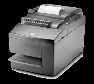 Impresora híbrida para PDV HP Impresión multifuncional excepcional La impresora híbrida para punto de venta (PDV) HP con MICR (reconocimiento de caracteres de tinta magnética) es una impresora