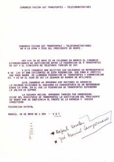 CONGRESO DE UNIFICACIÓN TRANSPORTE-TELECOMUNICACIONES Madrid, 30 de mayo de 1984 La gran cantidad de organizaciones sindicales aparecidas en los primeros años de la Transición fueron,