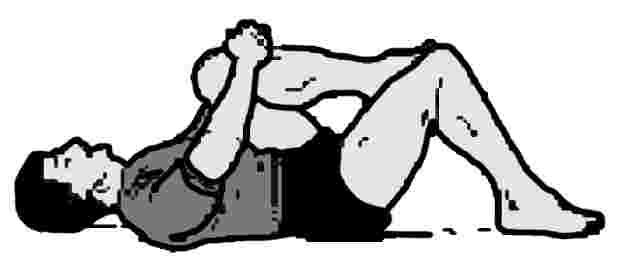 Mantenga por una cuenta de 5. Vuelva la rodilla a su posición original y relájese. Repita el ejercicio 5 veces. Repita con la otra rodilla. 3.