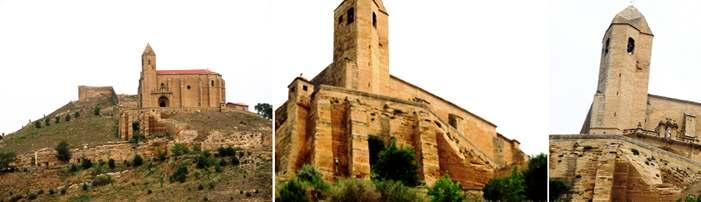 ❶ En lo alto del cerro se conservan algunos restos de sus murallas. ❷ La iglesia Santa María junto a estos muros exteriores.