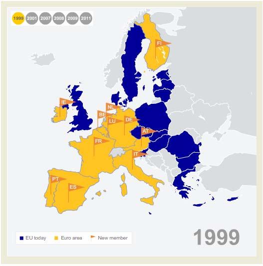 Euro Área (2014) (18 países): Bélgica, Alemania, Irlanda, Grecia, España,