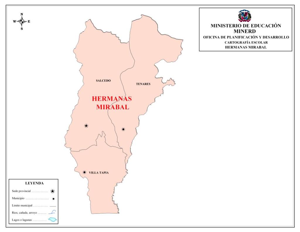 Provincia Hermanas Mirabal La provincia de Hermanas Mirabal forma parte de la Región Cibao Nordeste y cuenta con una superficie de 427.18 kilómetros cuadrados.