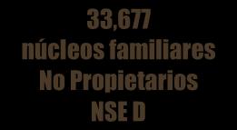 NSE 57,435 núcleos familiares NSE B 10,568 núcleos familiares No