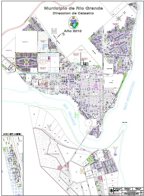 4. Plano Urbano de Río Grande Zona F Zona J Zona G Zona E Zona M Zona B Zona D Zona C Zona A
