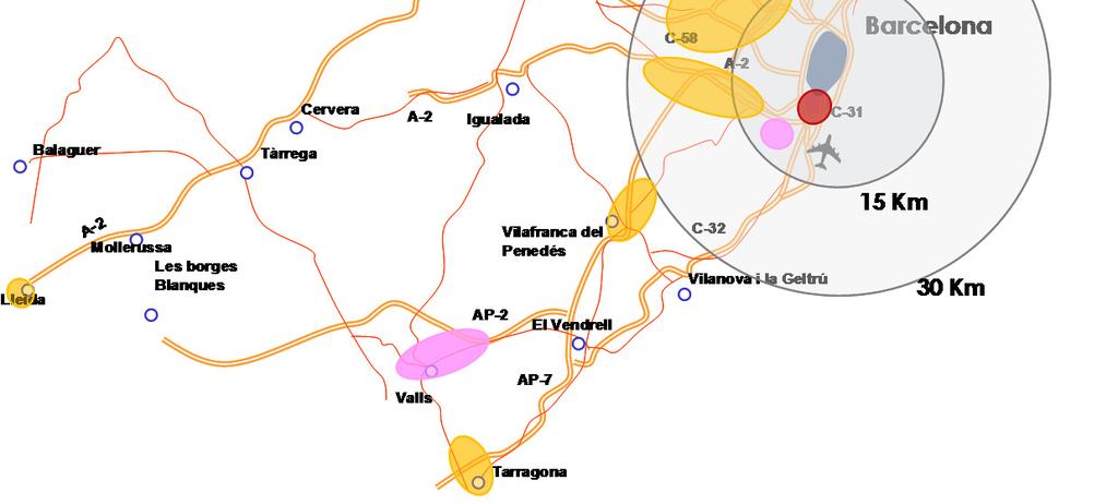Caracterització Infraestructures Logístiques a Catalunya Catalunya disposa d'unes infraestructures logístiques orientades a la distribució regional, poc especialitzades, localitzades en l entorn dels
