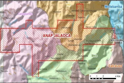 Proyecto minero Jalaoca NO CONVOCADO Objetivo: De acuerdo a las características geológicas, mineralogía y alteraciones, sumadas con las anomalías geofísicas, la zona minera ofrece condiciones para