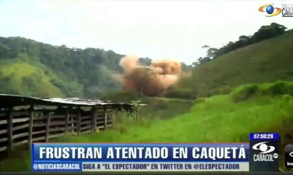Foto de Caracol TV, donde se muestra la detonación