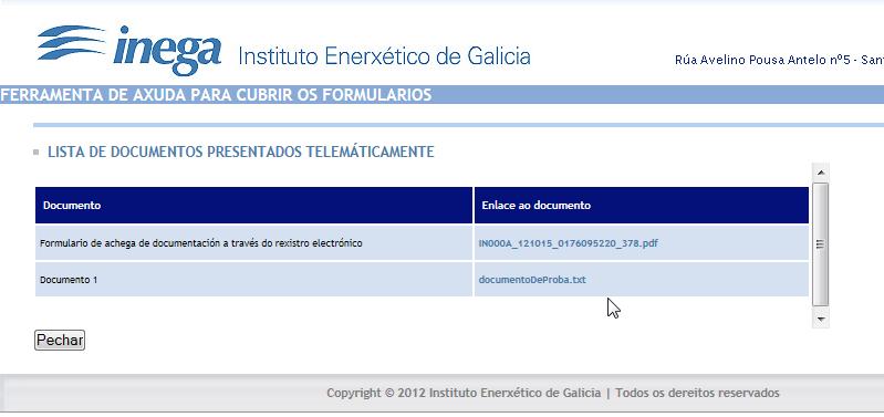 Por último, se todo o proceso rematou de forma satisfactoria, mostrarase o xustificante de entrada da documentación no Rexistro Electrónico da Xunta de Galicia. Imaxe 35.