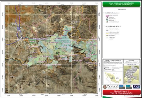 Atlas de Riesgos El estado de Zacatecas cuenta con El Atlas Geológico e Hidrometeorológico, éstos Atlas se conforman con una serie de mapas digitales que se asocian