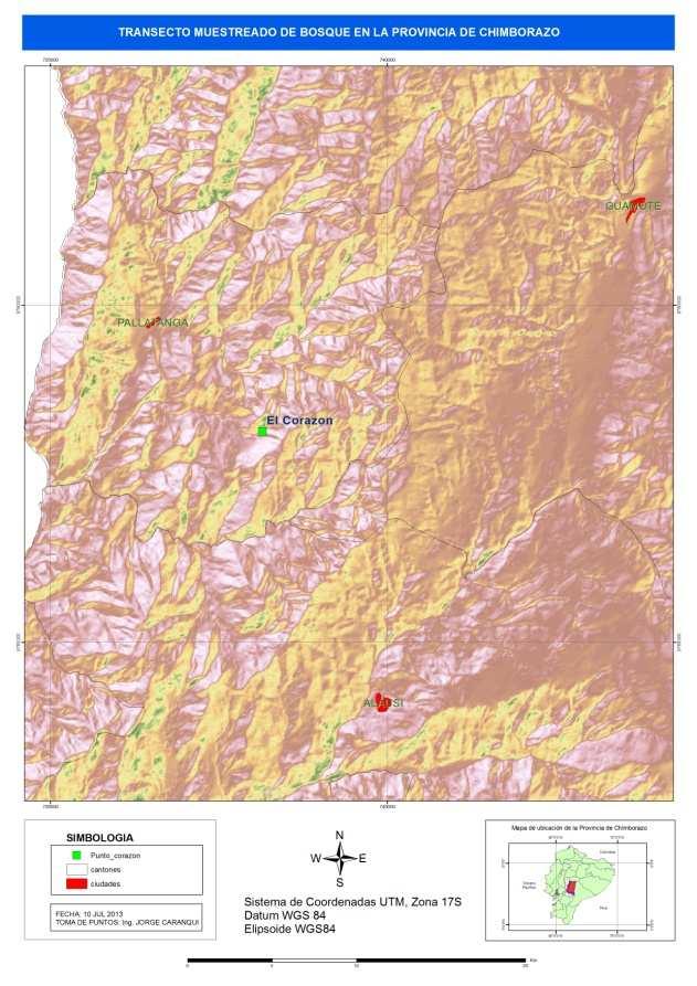 Área de estudio El presente estudio se realizó en la Provincia de Chimborazo, Cantón Pallatanga. A una altitud de 2400 m.s.n.m., con las coordenadas 2 03 24 S y 78 54 32 W.