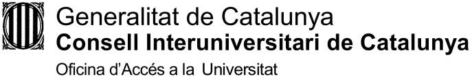 ISSN 2462-5418 Títol Clau: Estadístiques PAU Oficina d Accés a la Universitat Consell Interuniversitari de Catalunya Dipòsit legal: B