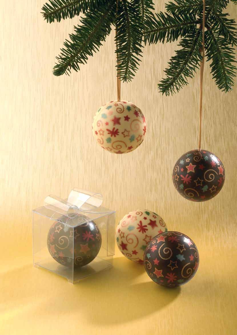 Ref. 522 Bolas de Navidad Personalizadas Contiene una bola de chocolate personalizada Medidas bola 11.5 cm.