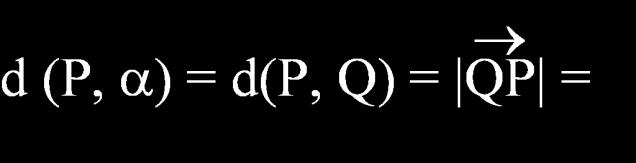 Según la definición anterior: d(p, ) = d(p, Q) y si A x 0, y 0, z