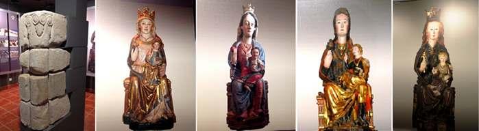 Una muestra de las tallas marianas de la zona, además de las expuestas en fotografía, están la Virgen de la Cuesta del S.