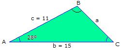 º ESO ACADÉMICAS - APLICADAS TRIGONOMETRÍA DEPARTAMENTO DE MATEMÁTICAS. COPIRRAI_Julio Césr Ad Mrtínez-Los EJEMPLO_ Resolver el triángulo: = m, = m y Â = 8º.