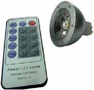 LAMPARA LED RGB MR16 con mando a distancia DIMENSIONES (mm) De uso recomendado en iluminación de espacios interiores que requieran acentuación o luz puntal con bajo consumo y larga duración.