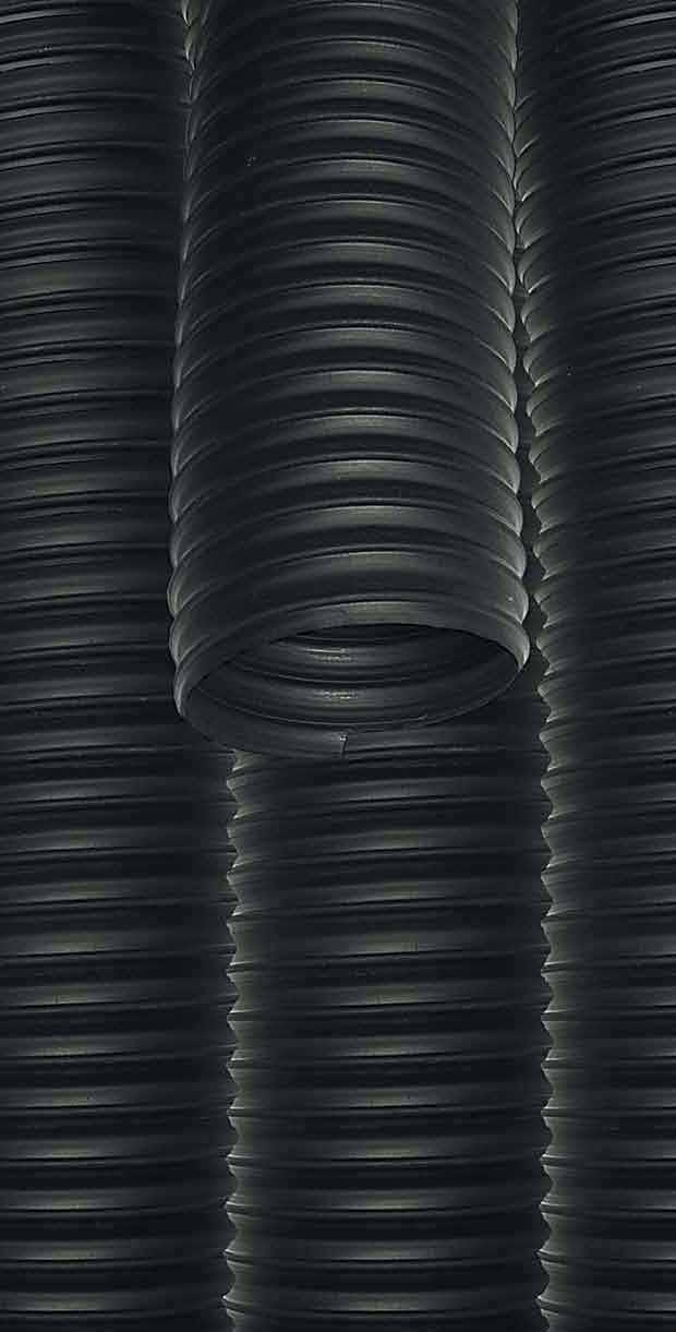 73 RYLFLEX SANTOPRENE Aplicaciones: Aspiración de humos y gases químicos, hasta 1 0 C. Material: Termopolímero reforzado con fibra de poliéster, con espiral de acero. Color: Negro.