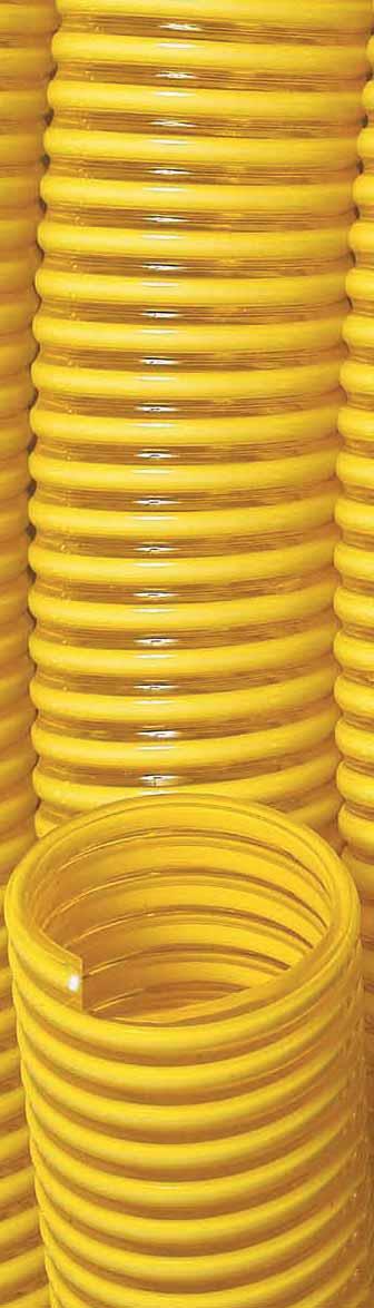 78 RYLASPIR AMARILLA INDUSTRIAL Aplicaciones: Aspiración e impulsión de líquidos. Bombas de achique. Drenajes. Material: PVC Flexible con espiral de PVC rígido. Color: Espiral blanca, pared amarilla.