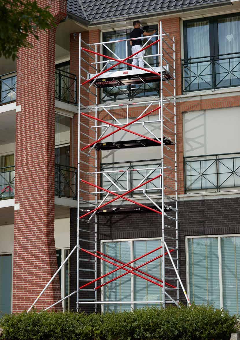 SAFE-QUICK Gran solución para los pintores 28 Construir torres móviles aún más seguras es el futuro: elija las torres móviles Next Safety Generation de Altrex, con barandas