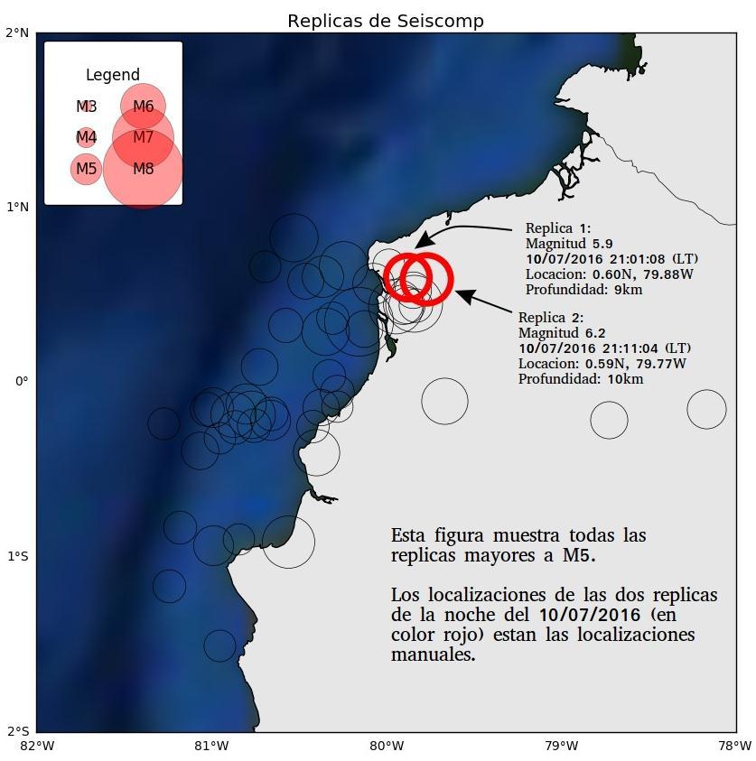 1. Resumen Ejecutivo Nacional Réplicas en la zona costera relacionados al sismo del 16 de abril del 2016.