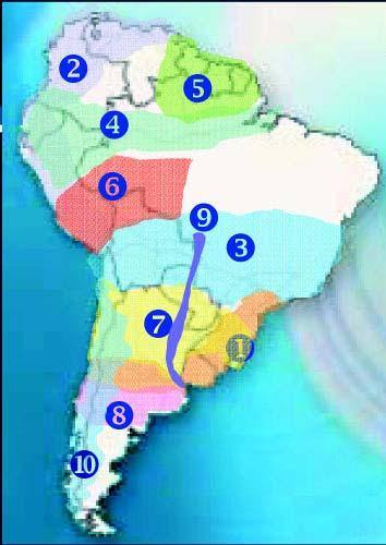 Contexto da Obra Eixos de Integração e Desenvolvimento 1. Eje Mercosul Chile 2. Eje Andino 3. Eje Interoceánico Central 4.