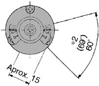 conexiones laterales Los dibujos anteriores muestran los actuadores de giro con