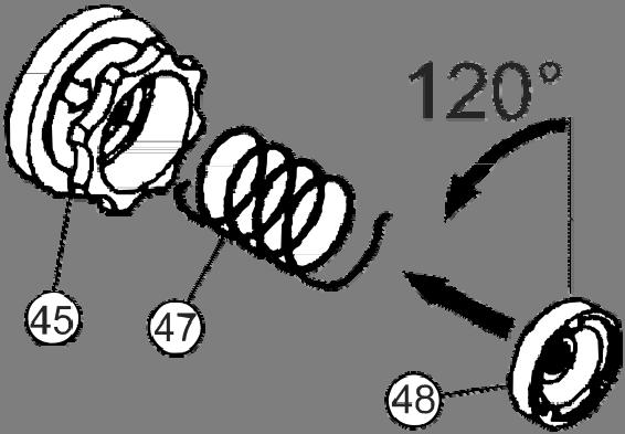 Figura 6-17 Perilla de la cadena libre y sujetador de resorte 6.4.10 Revisiones previas a la operación 6.