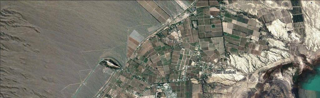 FIGURA 2: Foto satelital de la Zona del Proyecto La Villa Ibañez, es la ciudad cabecera del Departamento Ullum, sitio de asiento de autoridades gubernamentales y centro administrativo e