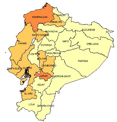 Desocupación Urbana por provincia A marzo de 2013, la tasa de desocupación urbana disminuyó en la mayoría de provincias ecuatorianas, así por ejemplo, en marzo de 2008, 14 provincias tuvieron tasas