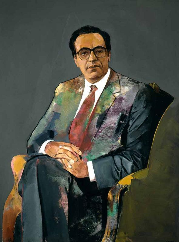 RAFAEL CANOGAR Este pintor y escultor nació en Toledo en el año 1935. Entre 1949 y 1954 estudió con el pintor Daniel Vázquez Díaz. Luego, entre 1957 y 1960 fue miembro fundador del grupo El Paso.