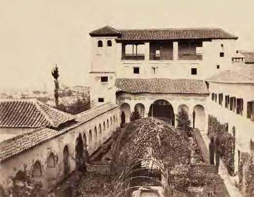 La biblioteca fotográfica de Antonio de Orleans, Duque de Montpensier (1847-1890) 113 Napper, R.P.: The Generalife an old Moorish Palace Granada [Patio de la Acequia], c. 1863.