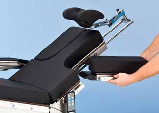 Procedimientos de artroscopia de hombro más eficientes La exclusiva sección de respaldo Beach Chair ha sido específicamente diseñada para la artroscopia de hombro.