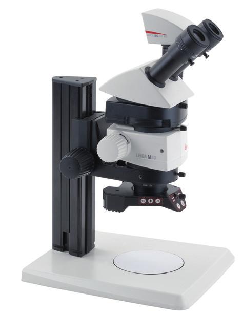 resolución óptica. Se puede conectar la cámara Leica DMC2900 a estos microscopios mediante un tubo HDF o HDV.