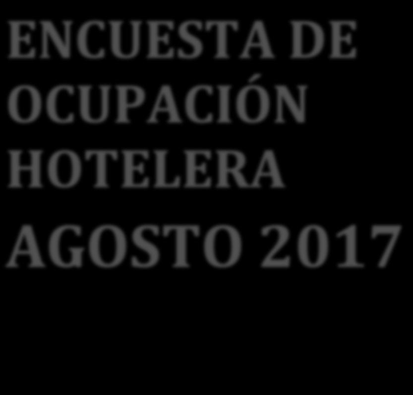 ENCUESTA DE OCUPACIÓN HOTELERA