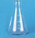 MATRAZ Recipiente de cristal donde se mezclan las soluciones químicas, generalmente de forma esférica y