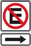 63 Qué significa esta señal? Estacionar a la izquierda hasta la próxima intersección. Prohibición de estacionar a la derecha hasta la próxima intersección.