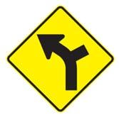Aproximación a la izquierda de una intersección en forma de "T". Aproximación a la derecha de una intersección en forma de "T" al finalizar la curv 133 Cuando observe esta señal.