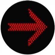 En una intersección semaforizada, una flecha roja hacia la derecha significa que: Puedo virar a la derecha